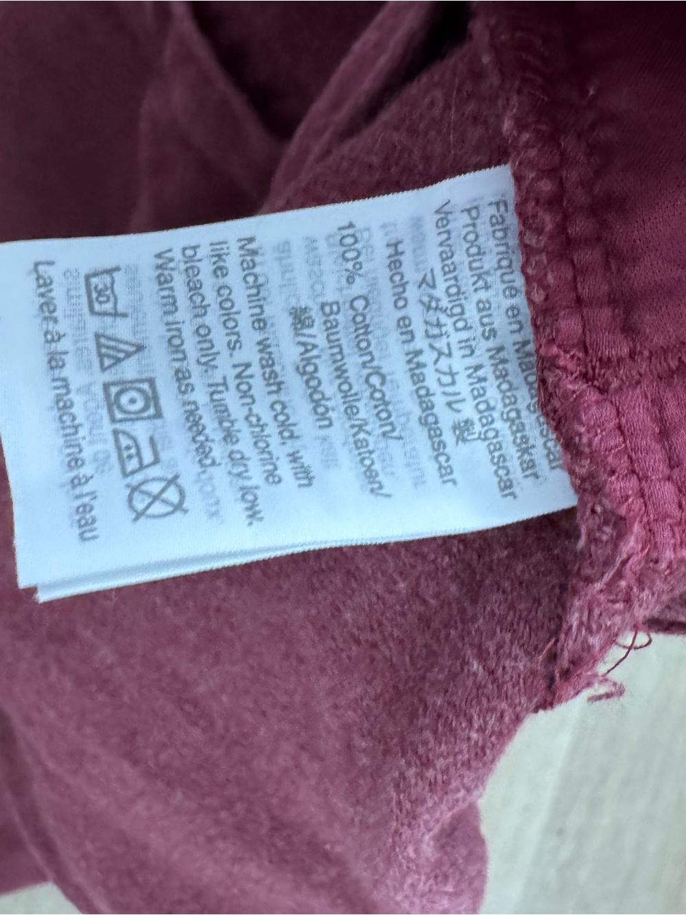 Madewell Burgundy Cotton Button-Down Shirt - Picture 7 of 7